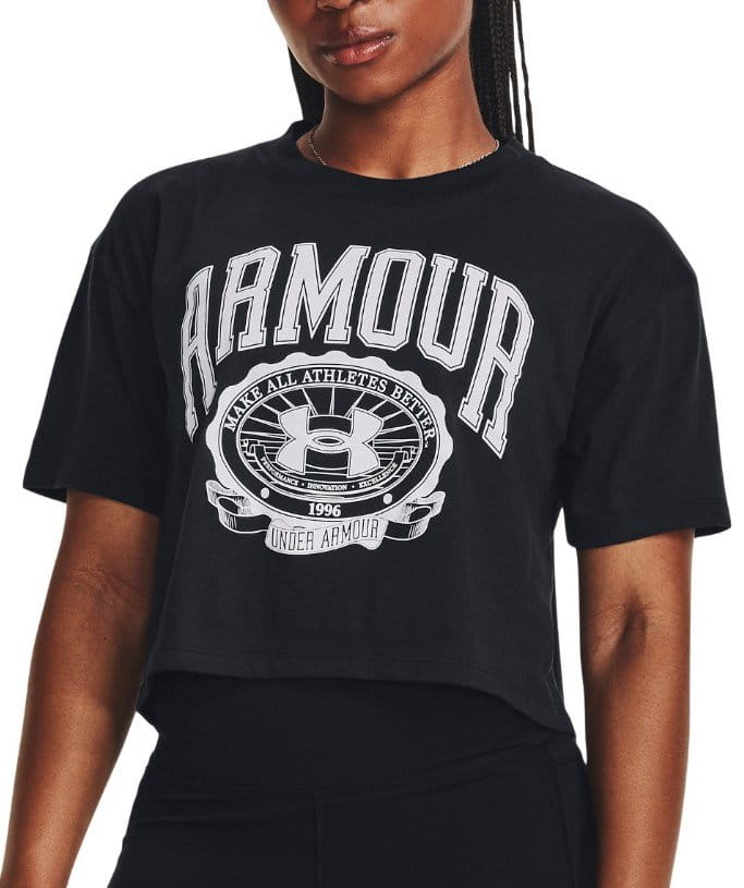 Тениска Under Armour UA COLLEGIATE CREST CROP SS-BLK