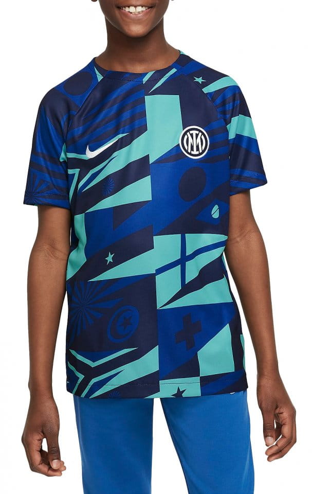Тениска с дълъг ръкав Nike Inter Milan Older Kids' Dri-FIT Pre-Match Football Top